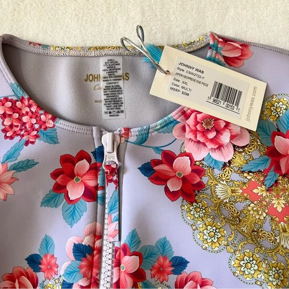 Johnny Was Japer Neoprene One Piece Swimsuit - Picture 7 of 10